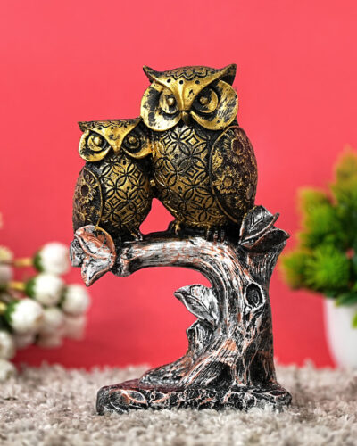 thedecor Decorative Showpiece - 15.73 cm (Polyresin, Gold)
