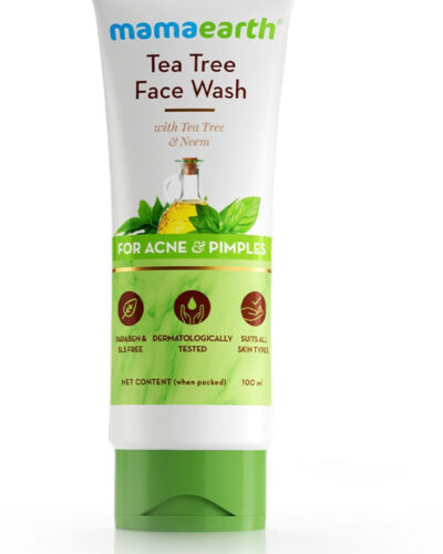 Mamaearth Tea Tree Natural for Acne & Pimples Removal with Neem Face Wash (100 ml)