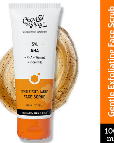 Chemist at Play Gentle Exfoliating Face Scrub - Removes Dead Skin & Blackheads | Detan & Glow Scrub (100 ml)