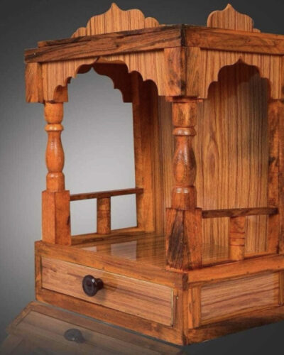 Infinitys wooden Plywood Mandir for Pooja Home Decoration Engineered Wood Home Temple (Height: 12, DIY(Do-It-Yourself))