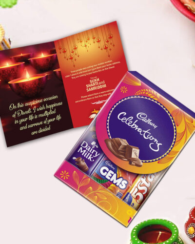 Midiron Diwali Gift Hamper with Chocolate Box For Special One, Relative Paper Gift Box (Multicolor)