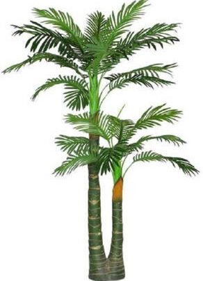 KOONIV Big Artificial Palm Tree Green Plant Home Decorative Artificial Tree Bonsai Artificial Plant with Pot (150 cm, Green)