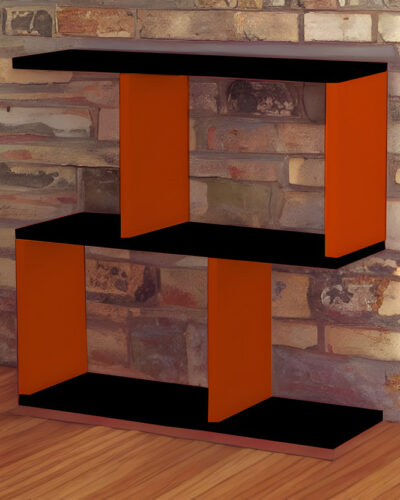 Searchformarch S-Shape End Table in Engineered Wood Engineered Wood Side Table (Finish Color - Black & Brown Deco Paint Finishing, DIY(Do-It-Yourself))