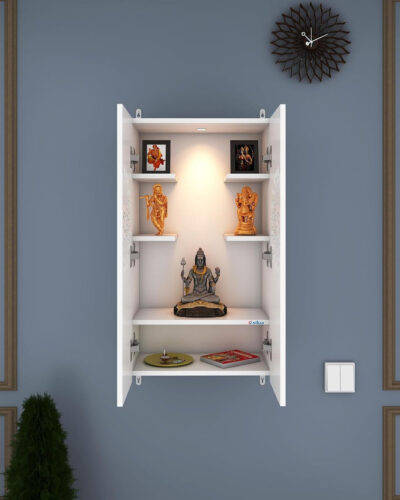 ANIKAA Spirit Pooja Mandir Engineered Wood Home Temple (Height: 80, DIY(Do-It-Yourself))