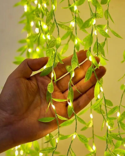 believe 200 LEDs 4 m Yellow Flickering, Steady Leaf Rice Lights (Pack of 1)