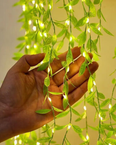 Madchen 200 LEDs 3 m Yellow Flickering Leaf Rice Lights (Pack of 1)