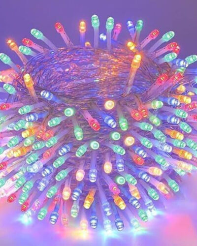 GAUVIK 250 LEDs 50 m Multicolor Steady String Rice Lights (Pack of 1)