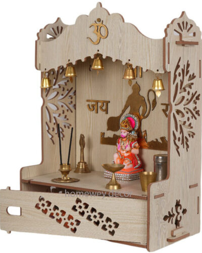 homewey decor Home Temple/Home mandir/god Stand for Home/Pooja Stand/Home mandap Engineered Wood Home Temple (Height: 47, DIY(Do-It-Yourself))