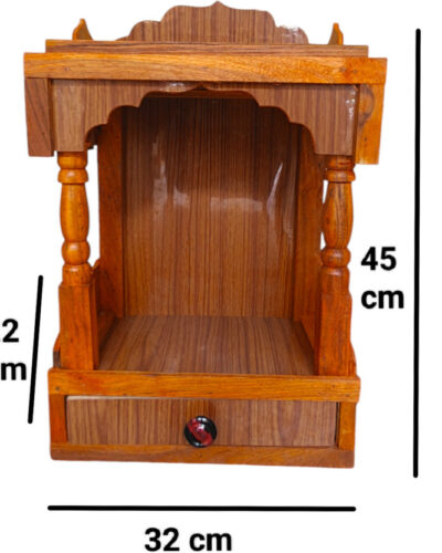 Shiv Enterprises. New Design Pooja Mandir For home / Office Solid Wood Home Temple (Height: 45, Pre-assembled)