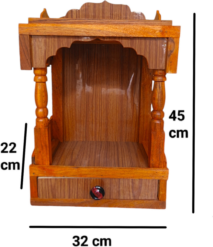 Shiv Enterprises. New Design Pooja Mandir For home / Office Solid Wood Home Temple (Height: 45, Pre-assembled)
