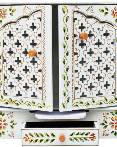 Bhagwati Wooden Temple For Home/Wooden Puja Mandir For Home Engineered Wood Home Temple (Height: 46, Pre-assembled)