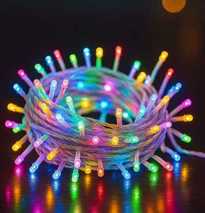 MPROW 24 LEDs 10 m Multicolor Steady String Rice Lights (Pack of 1)