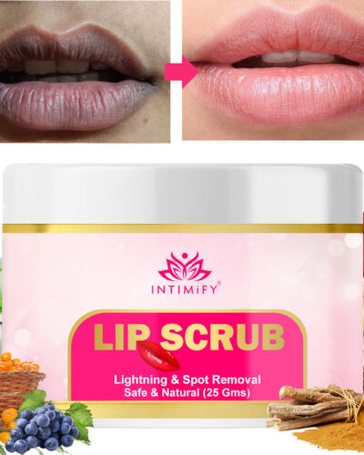 INTIMIFY Lip Scrub, Lip Scrub For Pigmentation, Lip Scrub For Dark Lips For Women & Men Scrub (25 g)