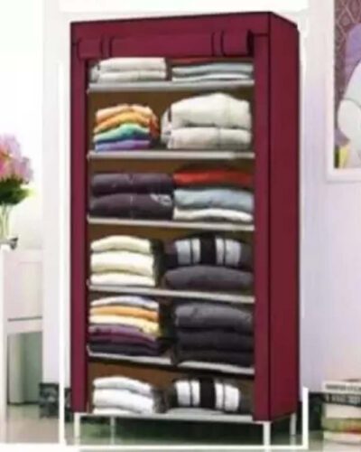 Gallaxy Advance Carbon Steel Collapsible Wardrobe (Finish Color - meroon, DIY(Do-It-Yourself))