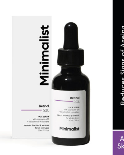 Minimalist 0.3% Retinol Serum For Anti Aging with Q10 To Reduce Fine Lines & Wrinkles (30 ml)