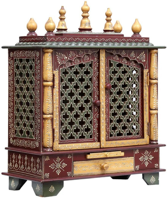 kamdhenu art and craft Mandir Wooden Temple for Home Pooja, Arti Temple for Home and Office Solid Wood Home Temple (Height: 60, DIY(Do-It-Yourself))