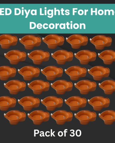 SAKUNIA Water Sensor Reusable Led Diyas for Home Decor,Festivals Decoration Diwali Light Plastic (Pack of 30) Table Diya Set (Height: 2 inch)