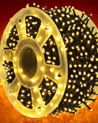 MPROW 300 LEDs 100 m Gold Steady String Rice Lights (Pack of 1)