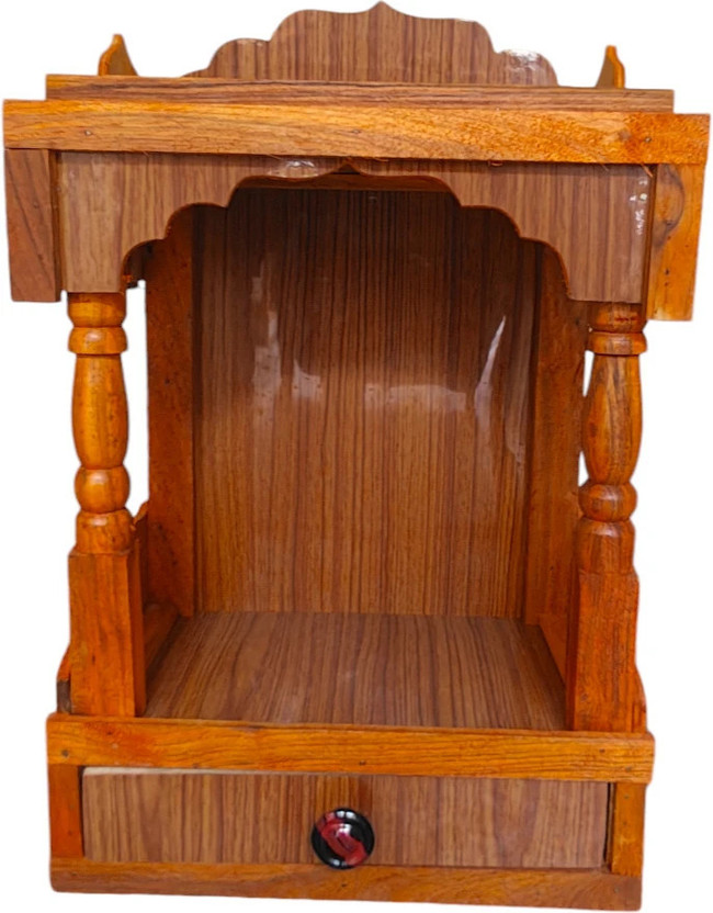 AARTI export pooja mandir size (Hight 45cm X Wright 32cm X length 22CM) Solid Wood Home Temple (Height: 14, Pre-assembled)