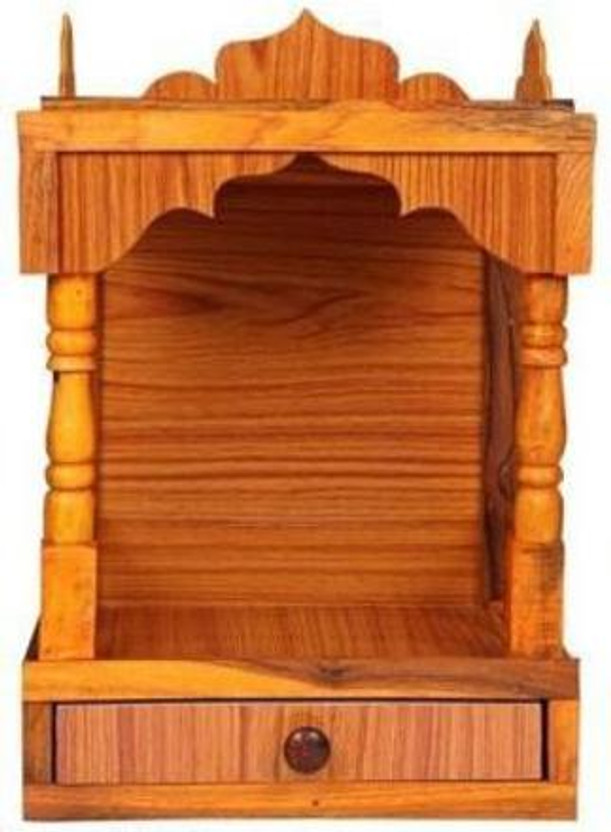 SHREE KUBER Attractive wood temple size (H.45cm L.32cm W.22cm ) Engineered Wood Home Temple (Height: 14, Pre-assembled)