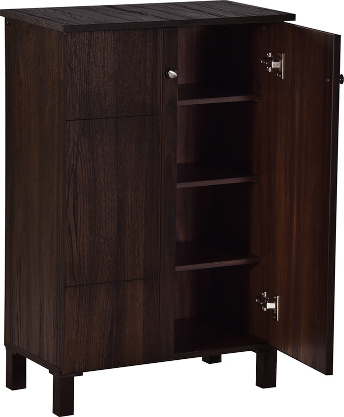 DeckUp Alvo 2-Door Walnut Engineered Wood Shoe Rack (Walnut, 4 Shelves, DIY(Do-It-Yourself)) - Image 4