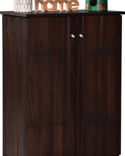 DeckUp Alvo 2-Door Walnut Engineered Wood Shoe Rack (Walnut, 4 Shelves, DIY(Do-It-Yourself))