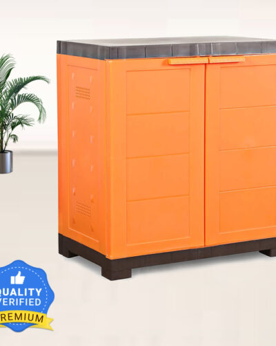 Cello CELLO NOVELTY COMPACT SHOE RACK Plastic Shoe Rack (ORANGE AND BROWN, 4 Shelves, DIY(Do-It-Yourself))