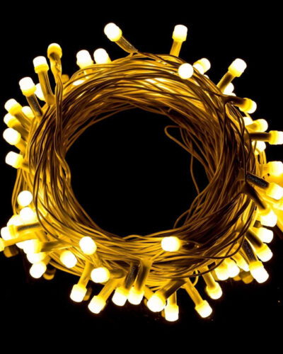 MERUPAM 38 LEDs 15 m Yellow Steady String Rice Lights (Pack of 1)