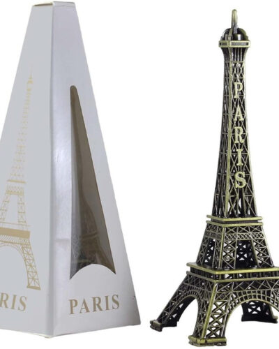 GIFTWA Eiffel Tower Showpiece – Elegant Home Décor|car dashboard decor Decorative Showpiece - 13 cm (Metal, Gold)