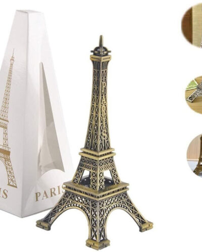 GIFTWA Eiffel Tower Showpiece for Home & Office Décor|office decor Decorative Showpiece - 13 cm (Metal, Gold)