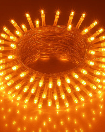 MPROW 40 LEDs 11 m Orange Steady Bulb Rice Lights (Pack of 2)