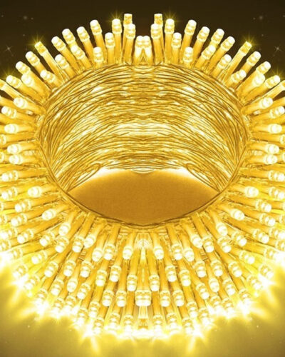 MPROW 200 LEDs 40 m Yellow Steady String Rice Lights (Pack of 1)