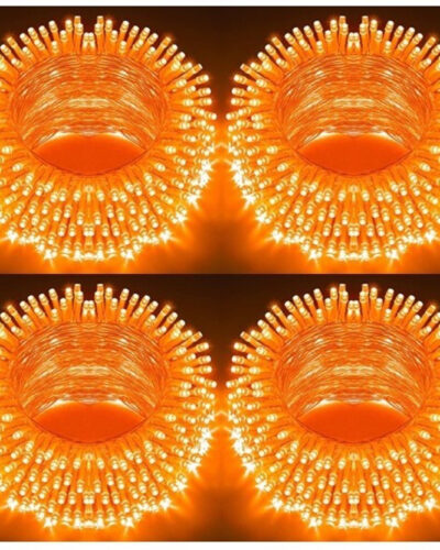MPROW 40 LEDs 11 m Orange Steady Bulb Rice Lights (Pack of 4)