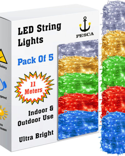 PESCA 40 LEDs 11 m Multicolor Steady String Rice Lights (Pack of 5)