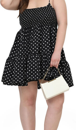 Women Fit and Flare Black Above Knee/Mid Thigh Length Dress