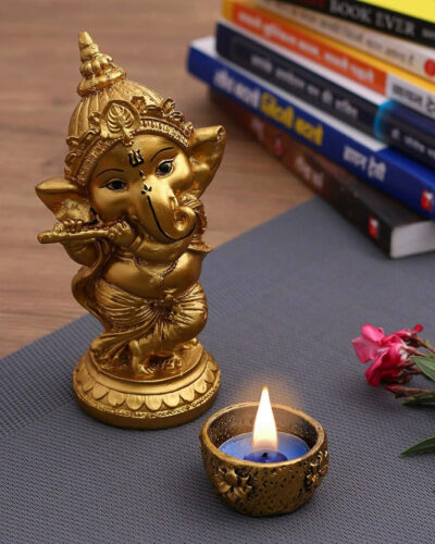 BECKON VENTURE Handcrafted Lord Ganesha Idols for home decor|Meditating Ganesh|Ganesha Idol for gifts And home|Home décor showpieces|table decoration items| Ganesha statue in Religious Idols|ganesh idol in Spiritual & Festive Décor |Ganesh ji ki murti|ganpati|handicraft items| decorativeitems|statues|Statue of gods|ganesh Statue for home|Showpieces &Figurines|showpiece gift sets|showpiece for living room|Ganesha showpiece |showpieces in home| Decorative Showpiece - 15 cm (Polyresin, Multicolor)