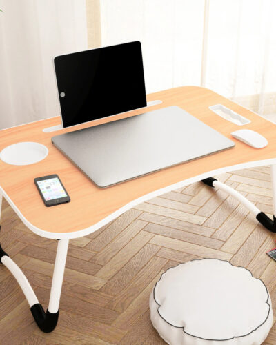 Story@home Wood Portable Laptop Table (Finish Color - Walnut)
