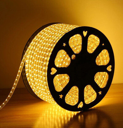 WISENT 600 LEDs 5.08 m Yellow Steady String Rice Lights (Pack of 1)