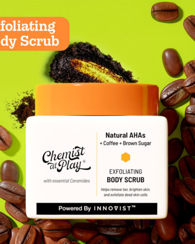 Chemist at Play Exfoliating Coffee Body Scrub for Tan Removal, Soft-Smooth Skin with natural AHA Scrub (75 g)