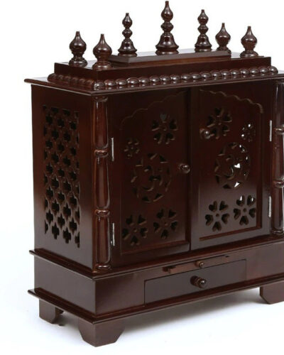 HARIOM ART AND CRAFT (Mandir) Temple for Home Pooja, Arti Solid Wood Home Temple (Height: 76, Pre-assembled)