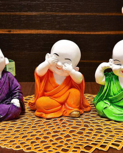 The Craftsman Handicraft"Radiant Buddha Statue: Illuminating Inner Peace and Wisdom"home decor Decorative Showpiece - 15 cm (Polyresin, Multicolor)