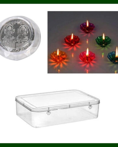 Cadbury Gift Box-1Coin 6Diya-N1547 Plastic Gift Box (Multicolor)