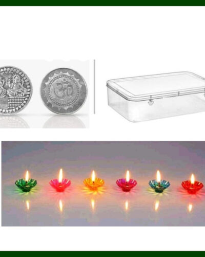 Cadbury Gift Box-2Coin 6Diya-N1309 Plastic Gift Box (Multicolor)