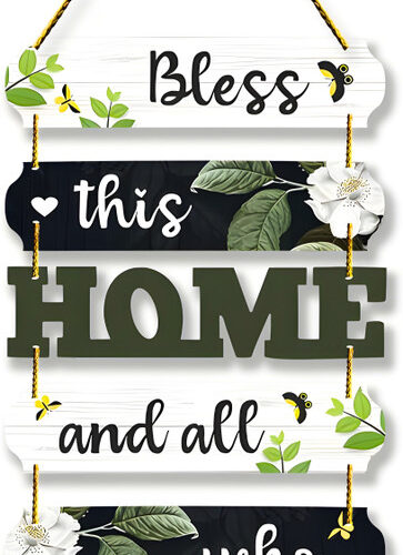 PVL Bless This Home Decoration Wall Hanging Wall Decoration Living room decor (Multicolor 3020)