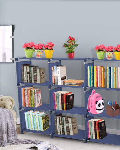 Flipkart Perfect Homes Studio Metal Open Book Shelf (Finish Color - Blue, DIY(Do-It-Yourself))