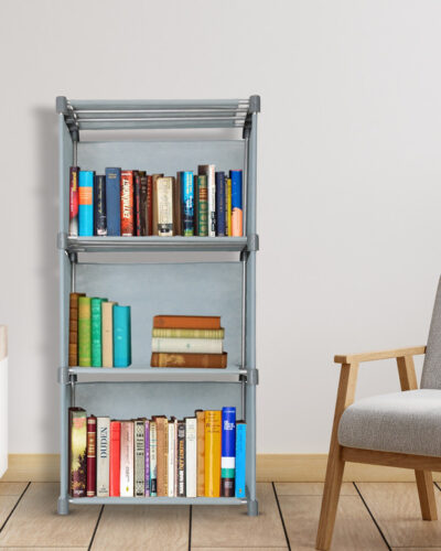Flipkart Perfect Homes Studio Metal Open Book Shelf (Finish Color - GREY, DIY(Do-It-Yourself))