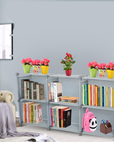 Flipkart Perfect Homes Studio Metal Open Book Shelf (Finish Color - Grey, DIY(Do-It-Yourself))