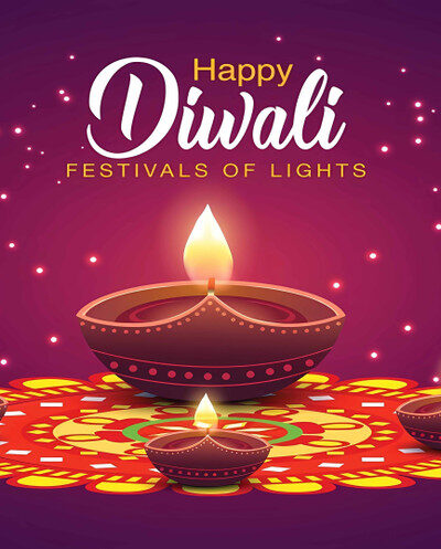 Backdropon Diwali Festival of Lights Design Printed Backdrop (5Feet Height & 8Feet width) (BK1209)