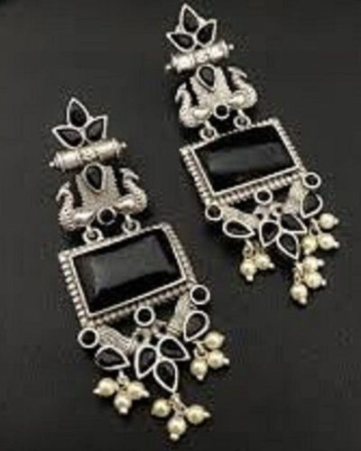 Silver Plated Earring for Women & Girls Diamond Brass Drops & Danglers