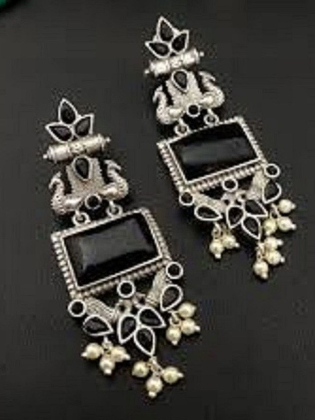 Silver Plated Earring for Women & Girls Diamond Brass Drops & Danglers
